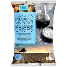 Marks and Spencer Sea Salt and Balsamic Vinegar Handcooked Crisps 150g