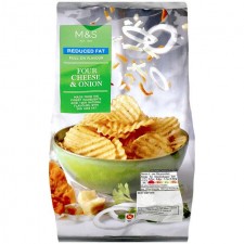 Marks and Spencer Reduced Fat Four Cheese and Onion Crinkles Crisps 150g