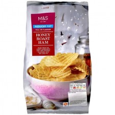 Marks and Spencer Reduced Fat Honey Roast Ham Crinkles Crisps 150g