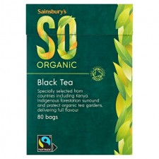Sainsburys Fairtrade SO Organic Black Tea 80 Teabags 