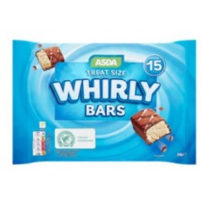 Asda Fun Size Chocolate Whirly Bars 15 Pack 240g