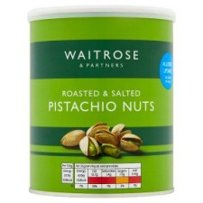 Waitrose Roasted Salted Pistachio Nuts 350g tub