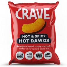 Crave Hot Dawgs Crispy Corn Puffs 70g