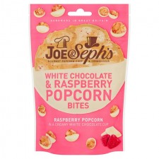 Joe and Sephs White Chocolate and Raspberry Popcorn Bites 63g