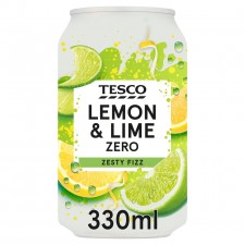 Tesco Lemon and Lime Zero 330ml Can