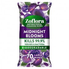Zoflora Antibacterial Wipes Midnight Blooms 70 Pack