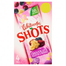Whitworths Chocolate Cluster and Berries Shots Multipack 4 per pack