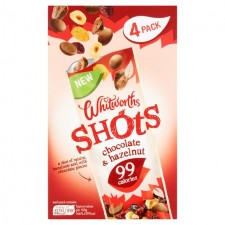 Whitworths Chocolate and Hazelnut Shots Multipack 4 per pack