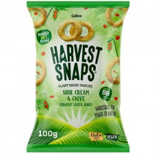 Harvest Snaps Lentil Ring Sour Cream and Chive Sharing Bag 100g