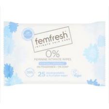 Femfresh 0% Feminine Intimate Wipes 25 pack