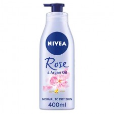 NIVEA Body Lotion Rose and Argan Oil Fast Absorbing Moisturiser 400ml