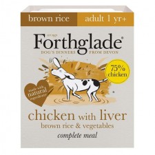 Forthglade Complete Adult Chicken with Liver and Brown Rice and Veg 395g