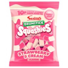 Swizzels Drumstick Squashies Strawberries and Cream 140g