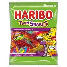 Haribo Twin Snakes Share Size 175g
