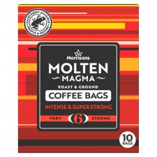 Morrisons Molten Magma 10 Coffee Bags 75g