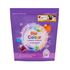 Sainsburys Colour Bio Liquid Laundry Capsules x 24