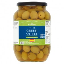 Morrisons Pitted Green Olives In Brine 810g