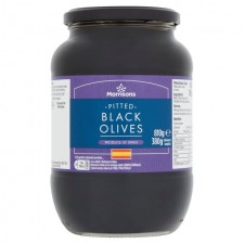 Morrisons Pitted Black Olives In Brine 810g