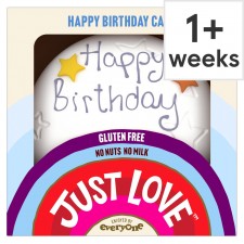 Just Love Food Nut Free Happy Birthday Cake 10 Servings