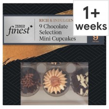Tesco Finest 9 Chocolate Selection Mini Cupcakes