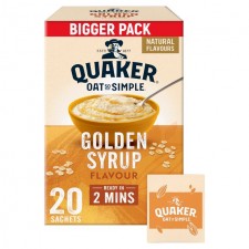 Quaker Oat so Simple Golden Syrup Family Pack 20 Sachets