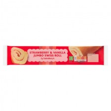 Sainsburys Strawberry and Vanilla Jumbo Swiss Roll 365g