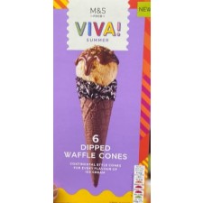 Marks and Spencer 6 Dipped Waffle Cones