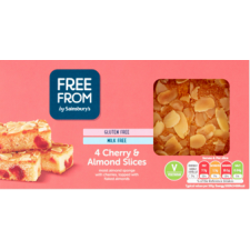 Sainsburys Deliciously Free From Cherry and Almond Slices x4