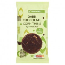 Sainsburys Dark Chocolate Corn Thins 4 Pack