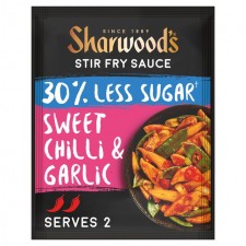 Sharwoods Sweet Chilli and Garlic 30% Less Sugar Stir Fry 120g Sachet