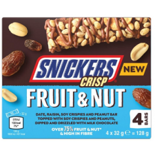 Snickers Crisp Fruit and Nut Chocolate Bars 4 Pack