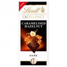 Lindt Excellence Caramelised Hazelnut Dark Chocolate Bar 100g