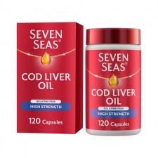 Seven Seas Cod Liver Oil High Strength Gelatine Free Omega 3 120 Caps