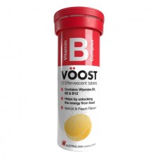 Voost Apricot and Peach Vitamin B1 B2 and B12 Effervescent Tablets 10 per pack