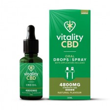Vitality CBD Natural Spray or Drops with MCT Oil 4800mg 30ml