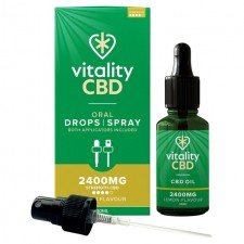 Vitality CBD Lemon Spray or Drops with MCT Oil 2400mg 30ml