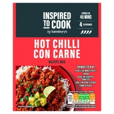 Sainsburys Inspired to Cook Hot Chilli Con Carne Recipe Mix 41g
