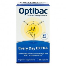 OptiBac Probiotics Everyday Extra Digestive Supplement Capsules 90 per pack