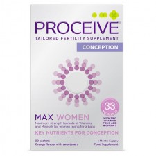 Proceive Womens Max Orange Fertility Supplement Conception Sachets 30 per pack