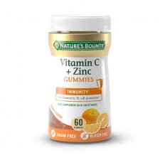 Natures Bounty Orange Vitamin C plus Zinc Supplement Gummies 60 per pack