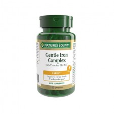 Natures Bounty Gentle Iron Complex with Vitamins B12 and C Capsules 100 per pack