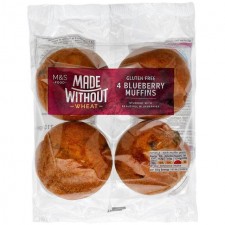 Marks and Spencer Made Without Blueberry Muffins 4 pack