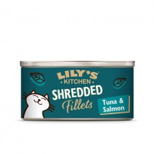 Lilys Kitchen Shredded Fillets Tuna and Salmon in Broth Wet Food for Cats 70g
