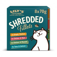 Lilys Kitchen Shredded Fillets in Broth Multipack Wet Food for Cats 8 x 70g