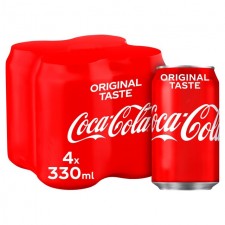 Coca Cola Original 4 x 330ml Cans
