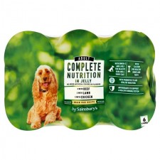 Sainsburys Complete Nutrition Adult Dog Food Meat Selection in Jelly 6 x 400g