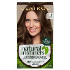 Clairol Natural Instincts Vegan Semi Permanent Hair Dye 6 Light Brown 175ml