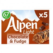 Alpen Light Chocolate and Fudge Cereal Bar 5x19g