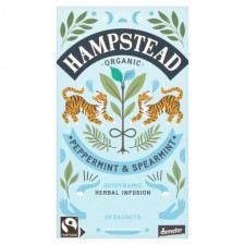 Hampstead Tea Organic Biodynamic Fairtrade Peppermint and Spearmint 20 Teabags