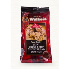 Walkers Mini Chocolate Chip Shortbreads Bag 12 x 125g Case